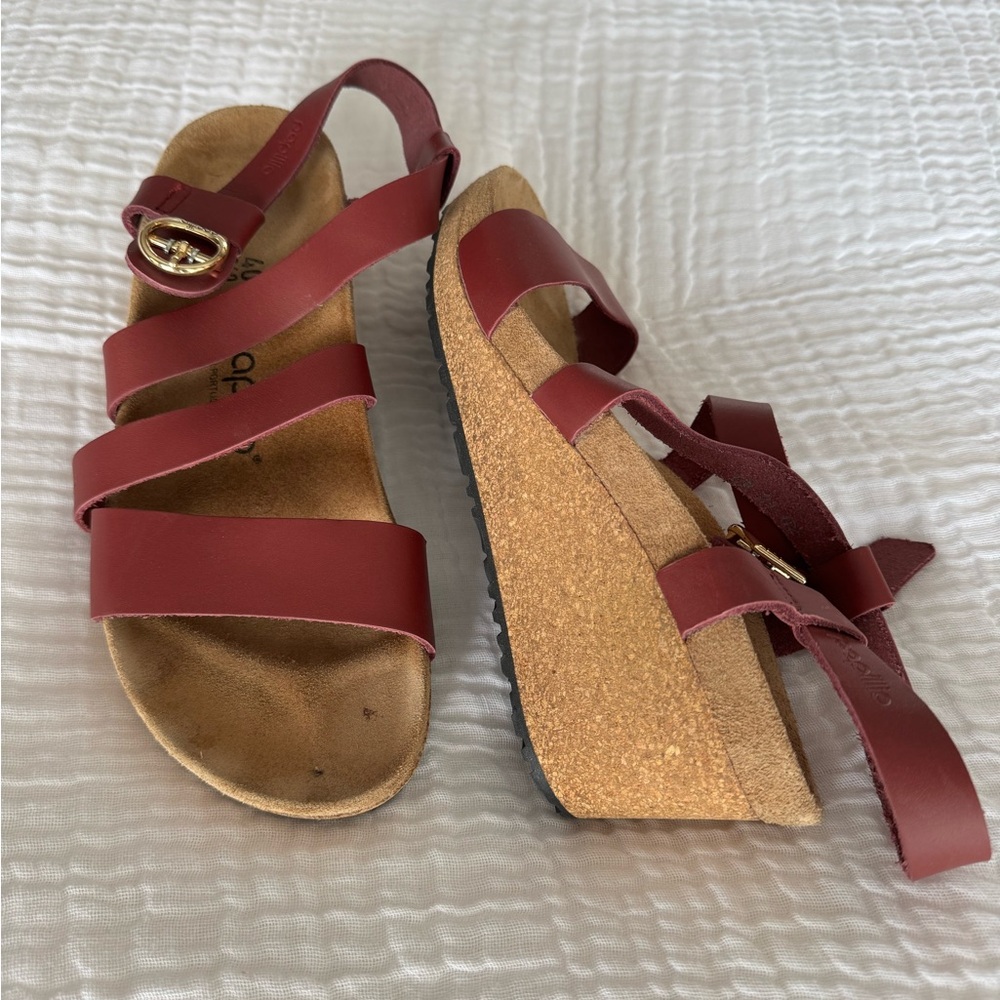Birkenstock Papillio Wedge Women's Burgundy Sandals